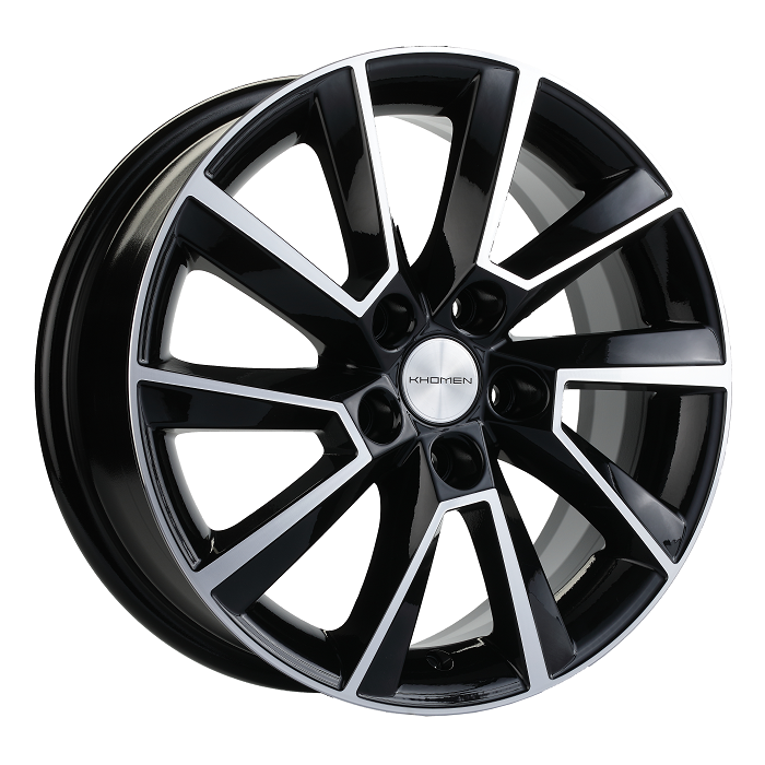 Khomen KHW1507 Black-FP 5*100 6xR15 ET38 DIA57.1